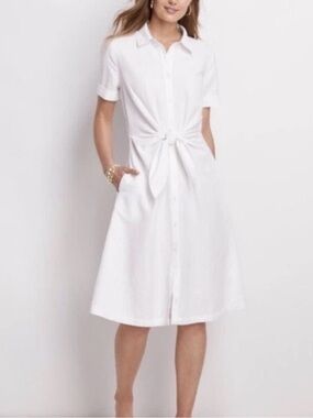 Vineyard Vines Tie Front Linen Dress NWT